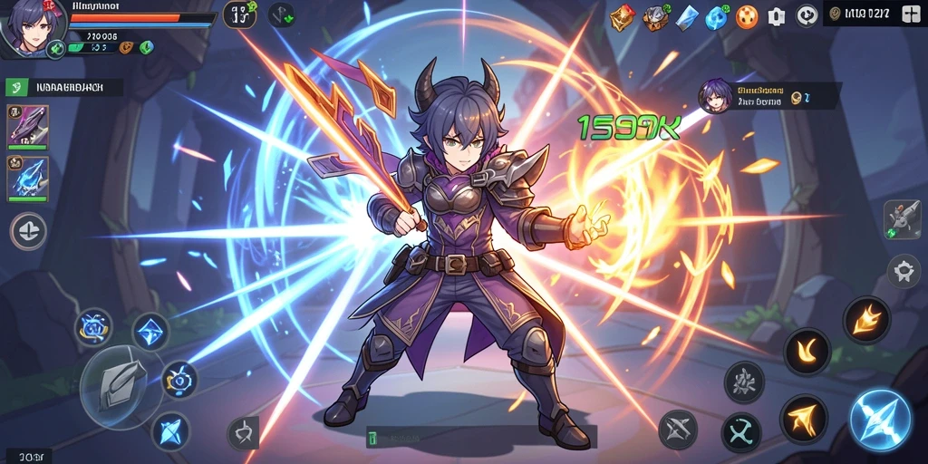 Screenshot menunjukkan salah satu level dalam permainan.