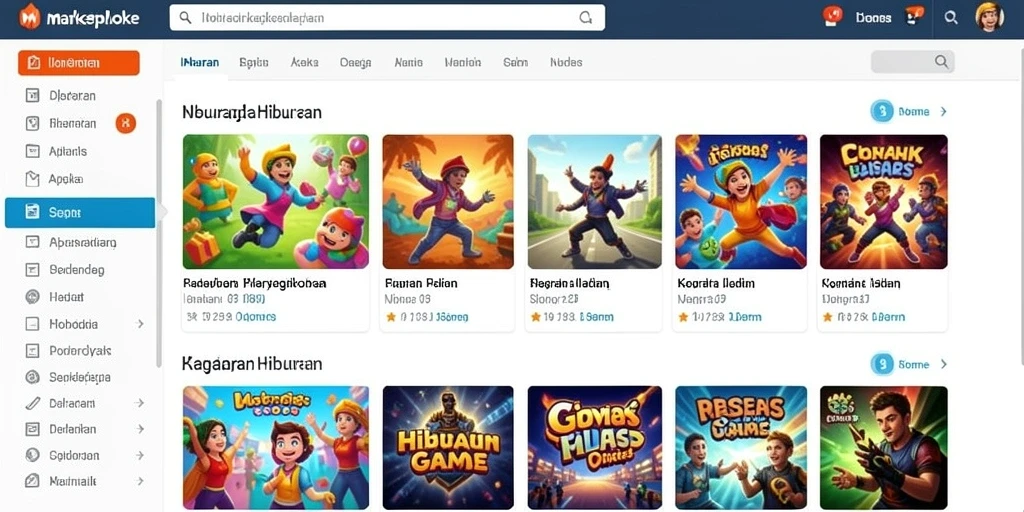 Berbagai jenis permainan yang tersedia untuk dinikmati.